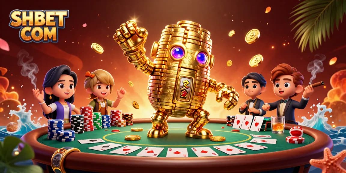 Experience thrilling entertainment with SHBET COM at a vibrant poker scene featuring dynamic game elements.