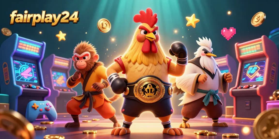 Bet confidently with fairplay24 as the dynamic characters clash in an exciting betting scene full of vibrant game elements.