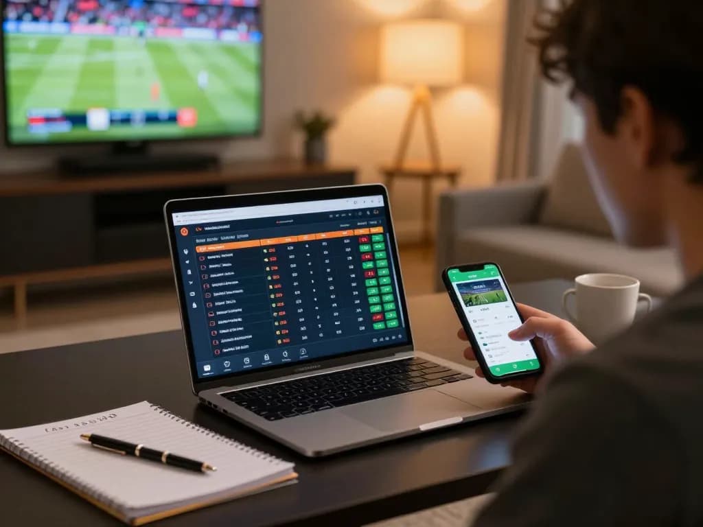 Person engaging in sports betting with energileisureparks live betting interface displayed on laptop.
