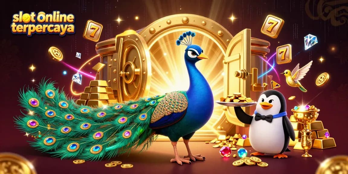 Play exciting slots at slot online terpercaya with a lively 3D casino illustration.