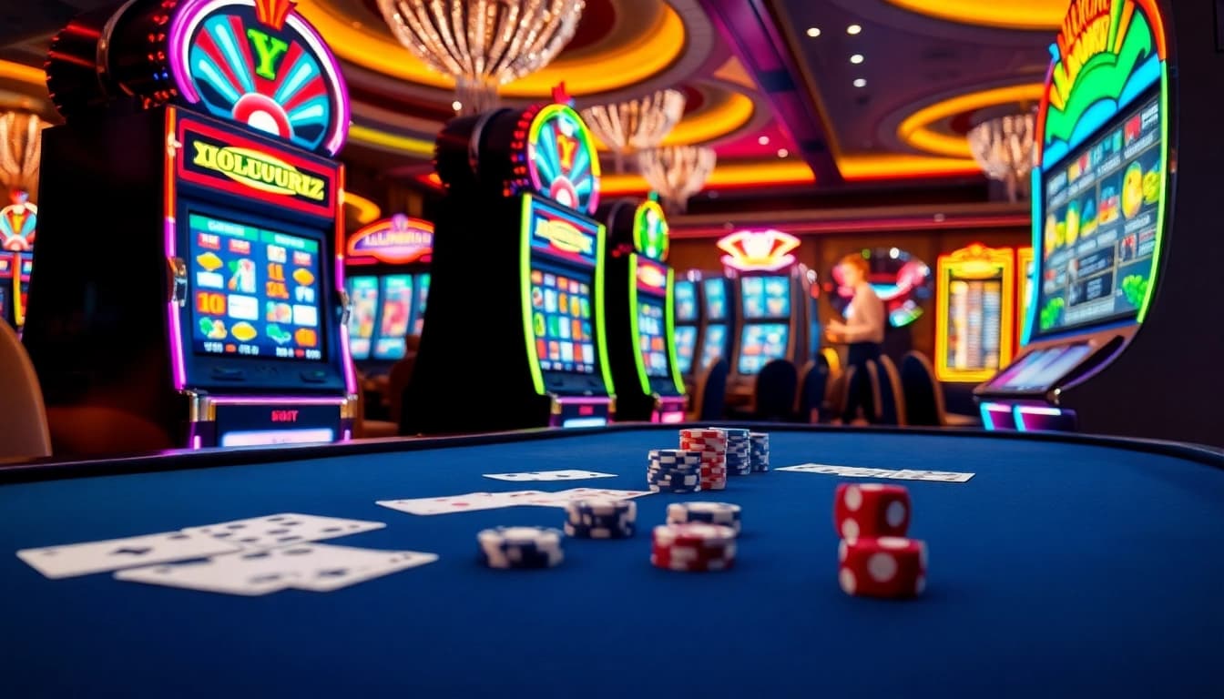 Experience luxury12, where vibrant slot machines and casino excitement await every gamble.