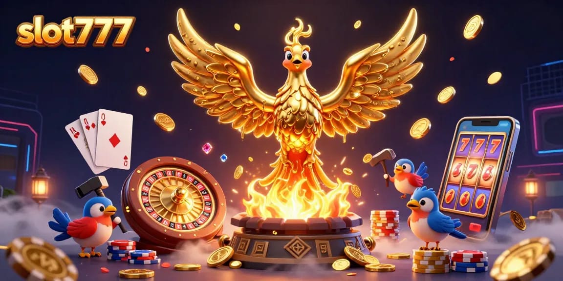 Experience thrilling action with slot777 in a vibrant casino scene full of dynamic game elements.