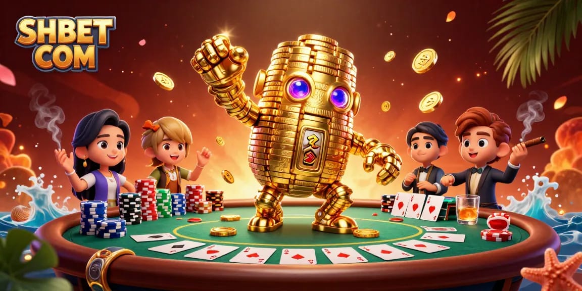 Experience thrilling entertainment with SHBET COM at a vibrant poker scene featuring dynamic game elements.