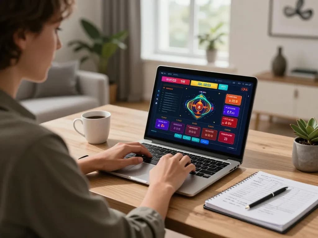 Engaging online casino experience at home with soc88 gaming interface and strategic notes.