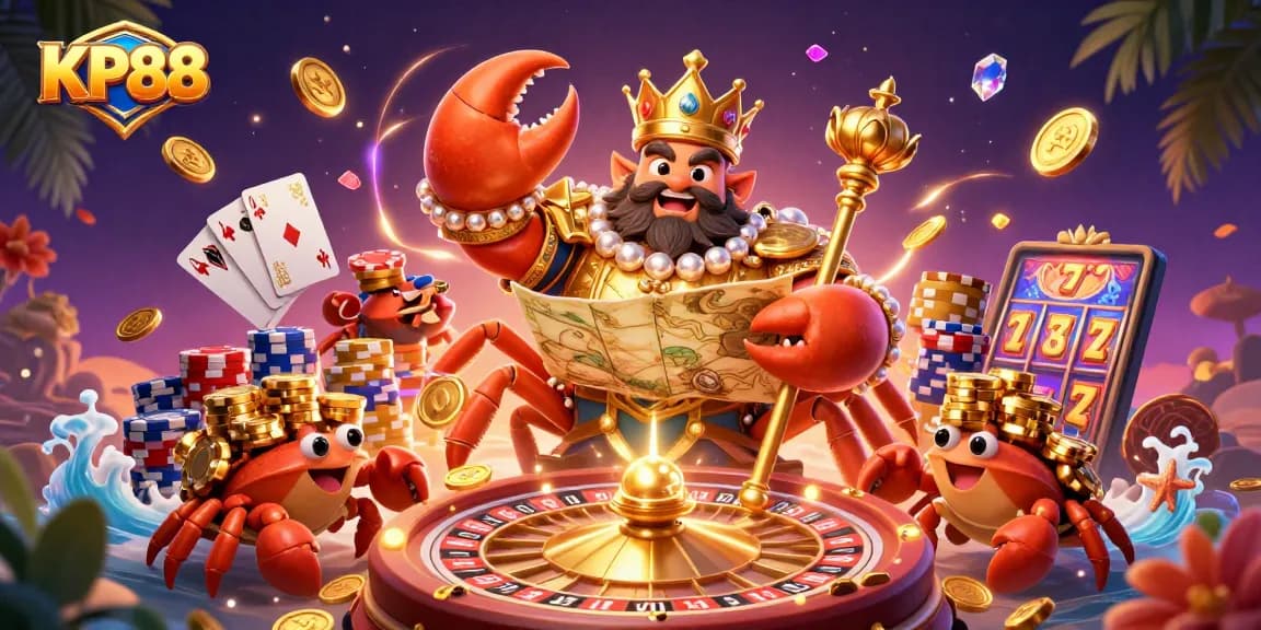 Experience thrilling adventures at KP88 with dynamic gambling elements and vibrant casino characters.
