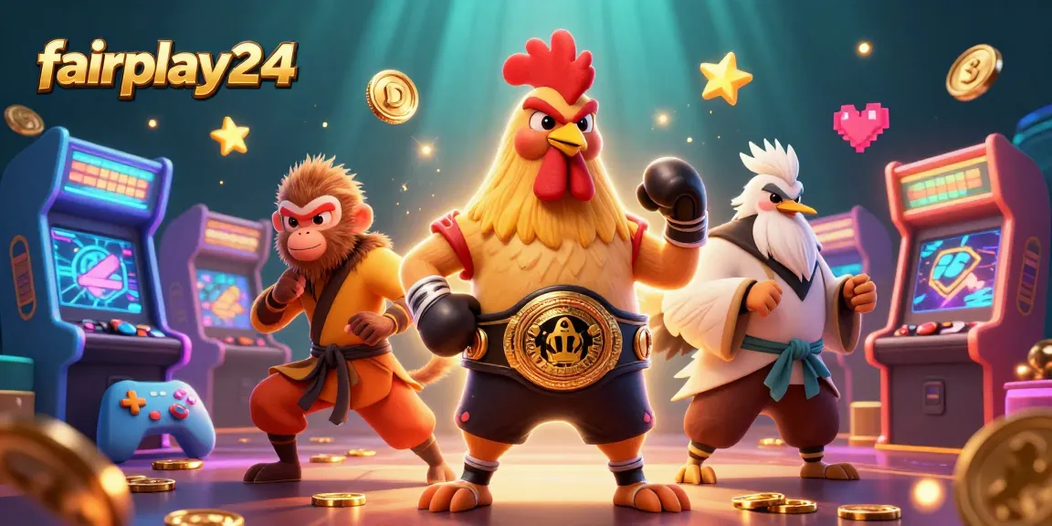 Bet confidently with fairplay24 as the dynamic characters clash in an exciting betting scene full of vibrant game elements.