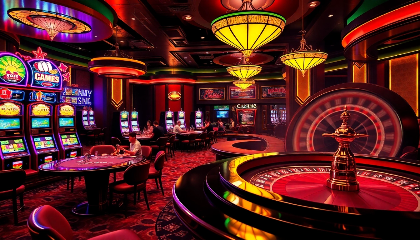 Experience exciting gambling at https://rr88c.pro/ with vibrant tables, slot machines, and poker chips.