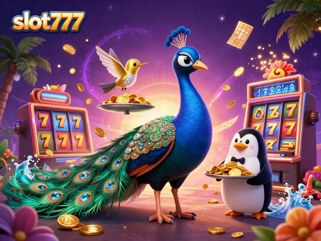 Berpartisipasi dalam permainan slot777 yang penuh warna dan keberuntungan dengan karakter menarik.
