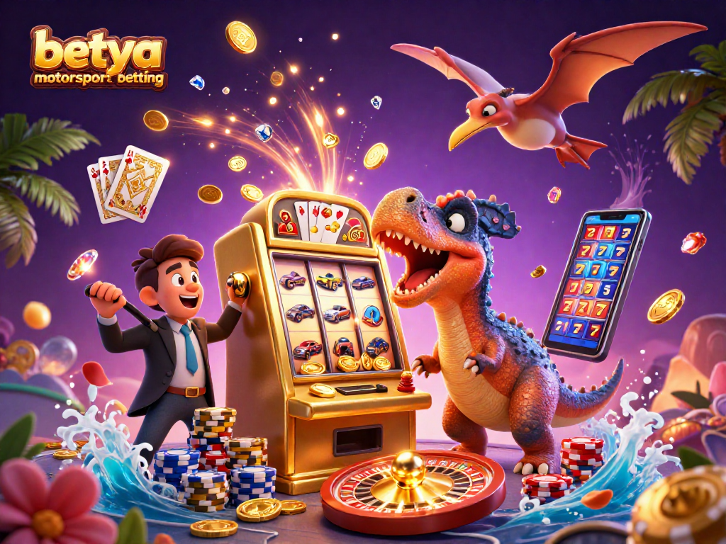 Experience betya motorsport betting with exciting 3D visuals of a dinosaur-themed jackpot