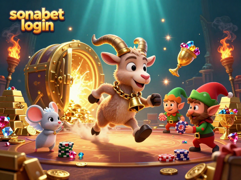 Win big with sonabet login in a captivating holiday casino scene filled with treasures.