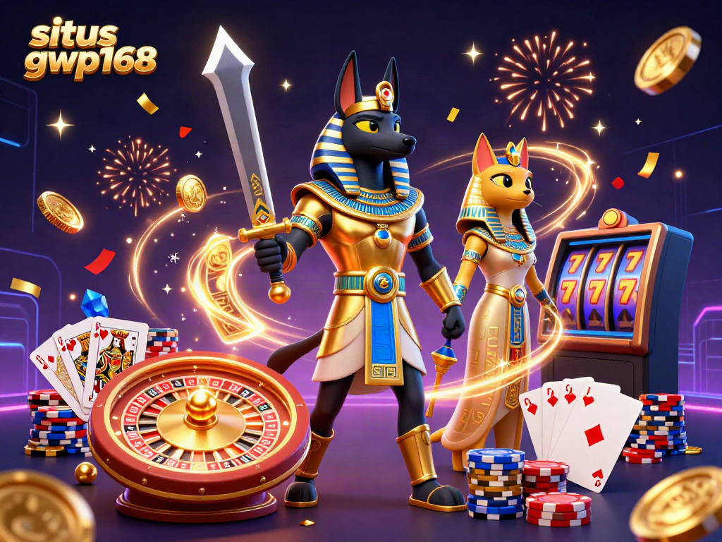 Permainan interaktif kasino real-time di situs gwp168 dengan Anubis dan Bastet, pengalaman penuh warna.
