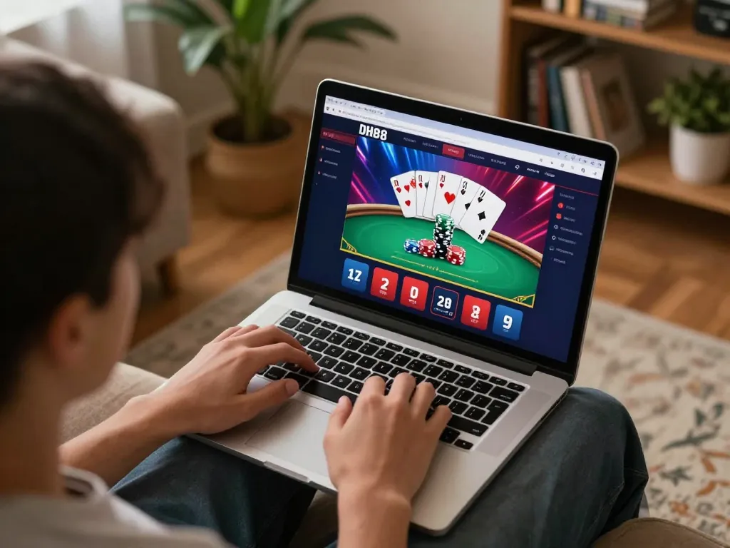 Engaging gameplay on DH88 casino platform shows poker strategy in action