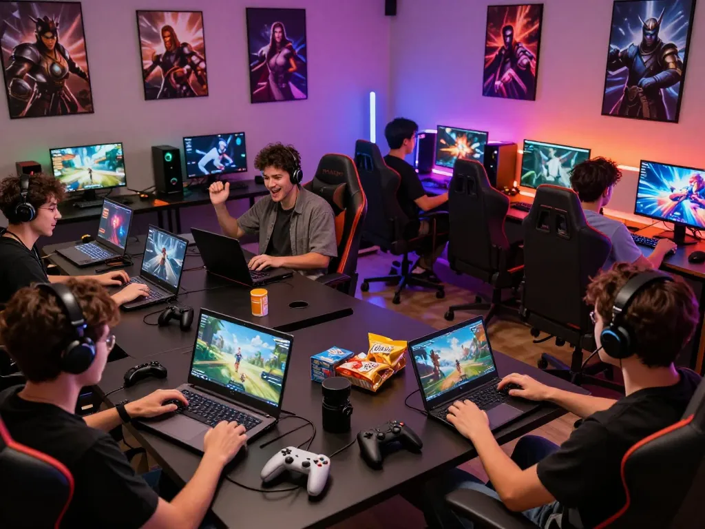 Players engaging in an exciting adult game experience in a modern gaming room.