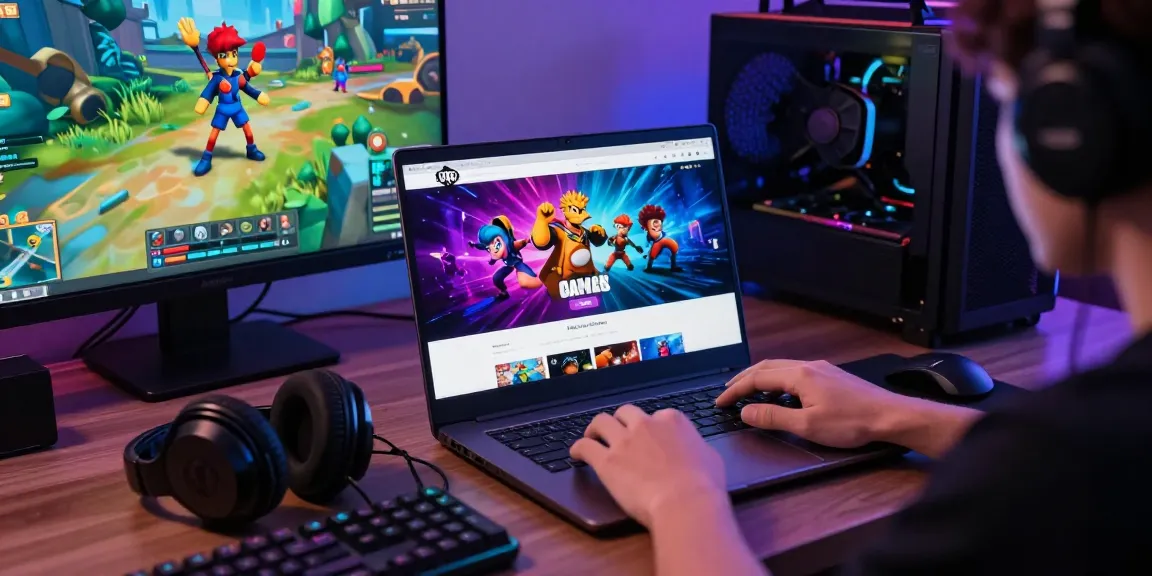 Raja Game login interface showcased on a modern laptop with vibrant gaming graphics.