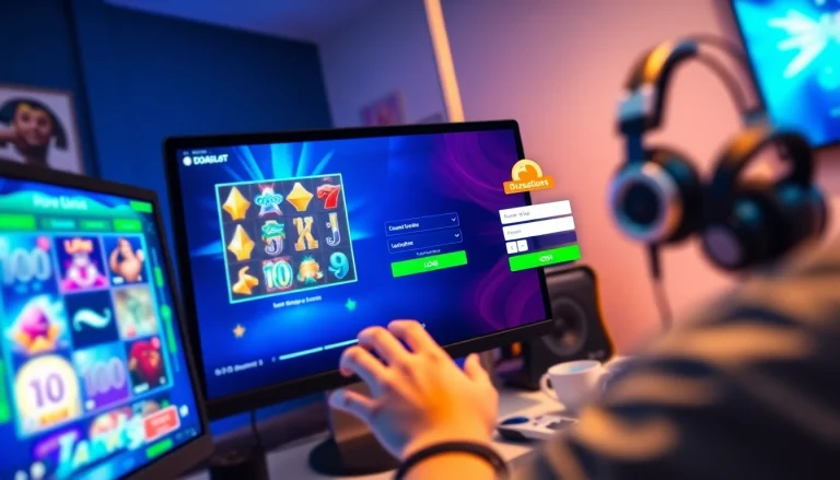 Engaging user interface for doaslot login showcasing vibrant online slot game graphics.