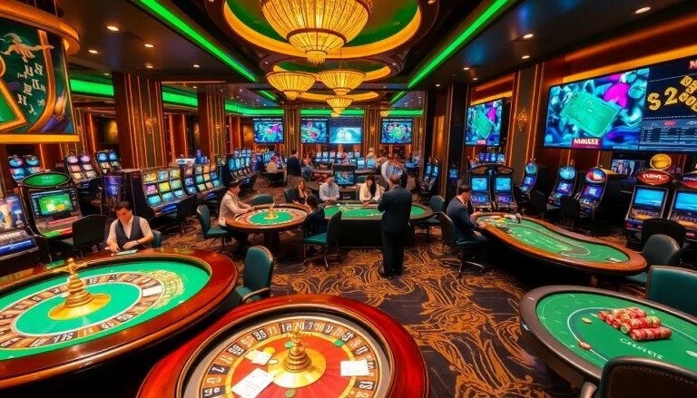 MM88 HOW players enjoying a thrilling casino atmosphere with exciting games and vibrant betting options.