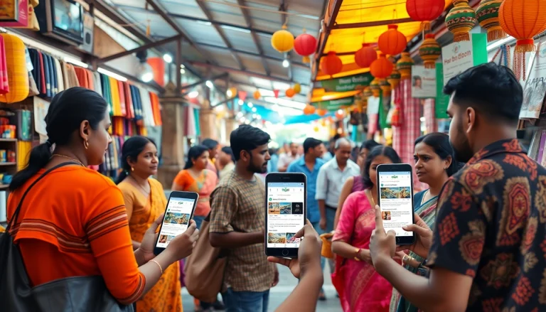 Engaging outdoor market scene showcasing Hela Add classifieds in Sri Lanka