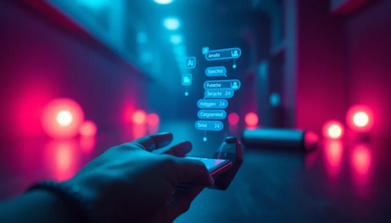 Interactive AI interface demonstrating sex AI chat on modern device, showcasing engaging conversation.