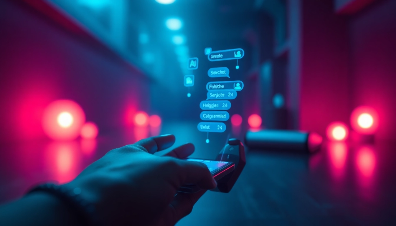 Interactive AI interface demonstrating sex AI chat on modern device, showcasing engaging conversation.