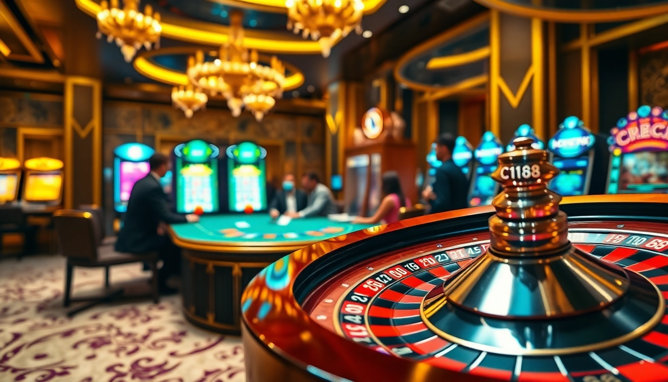 Exciting casino atmosphere with players at C168 roulette table, engaging in strategic betting.
