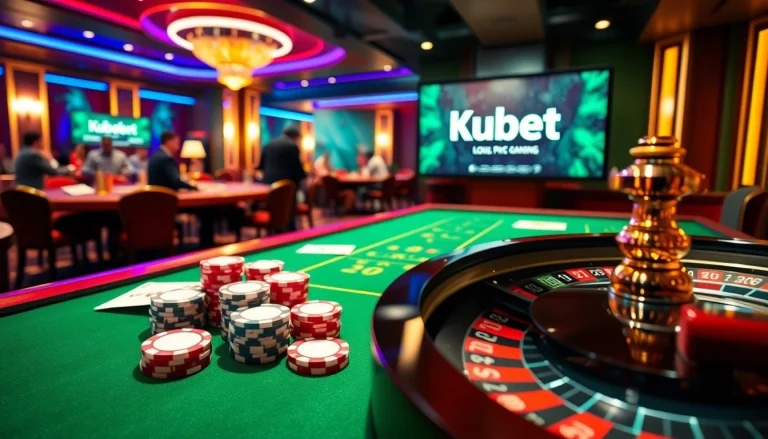 Kubet KYC enhances engagement with vibrant casino tables and poker action.
