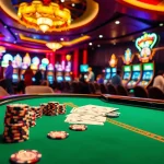 Experience the excitement of online gambling with immersive visuals at https://okwin.blog/, featuring poker tables and slot machines.