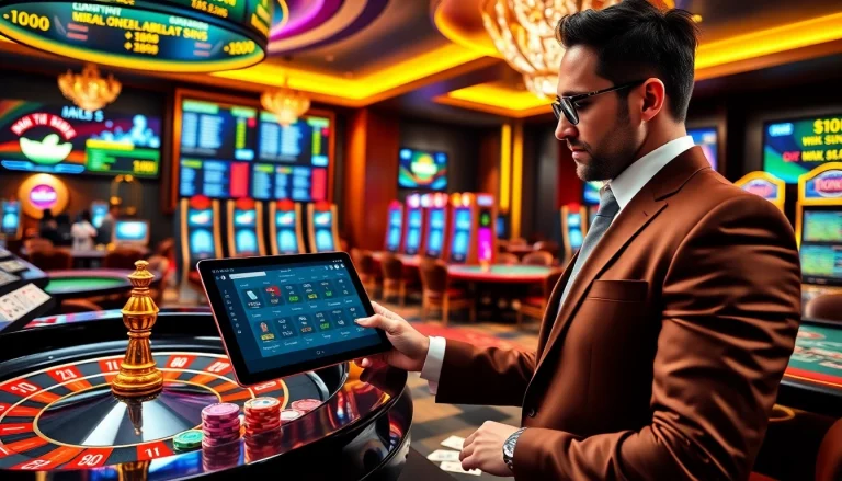 Experience MK8's thrilling gaming atmosphere with vibrant casino elements and dynamic betting action.