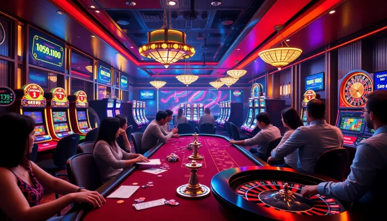 Experience thrilling gameplay at home eejl with engaging casino tables and vibrant slot machines.