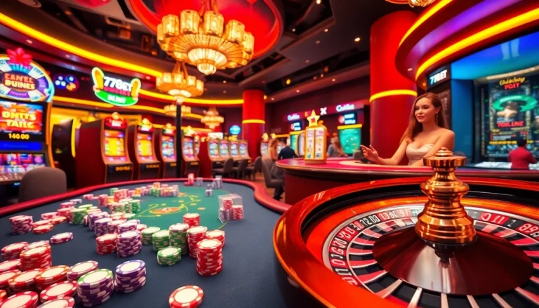 Exciting moment at the 789 bet casino table featuring vibrant chips and classic games.