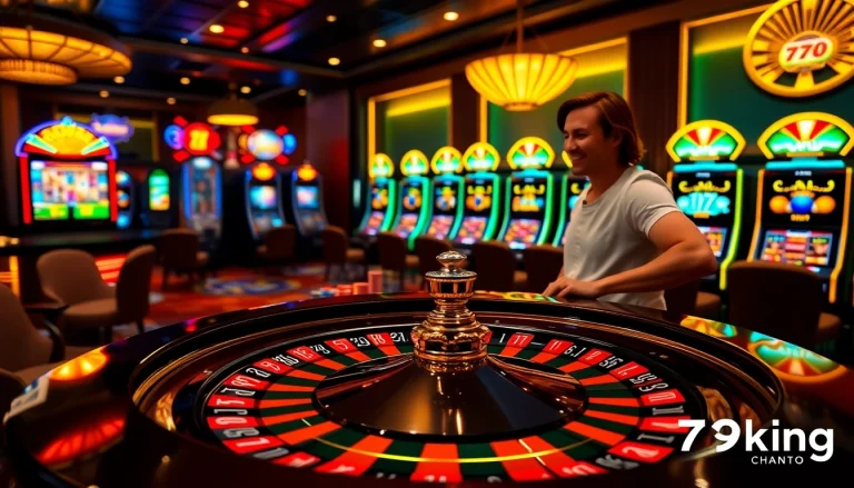 Experience the thrill of gambling at 79king's luxurious casino with roulette, cards, and vibrant slots.