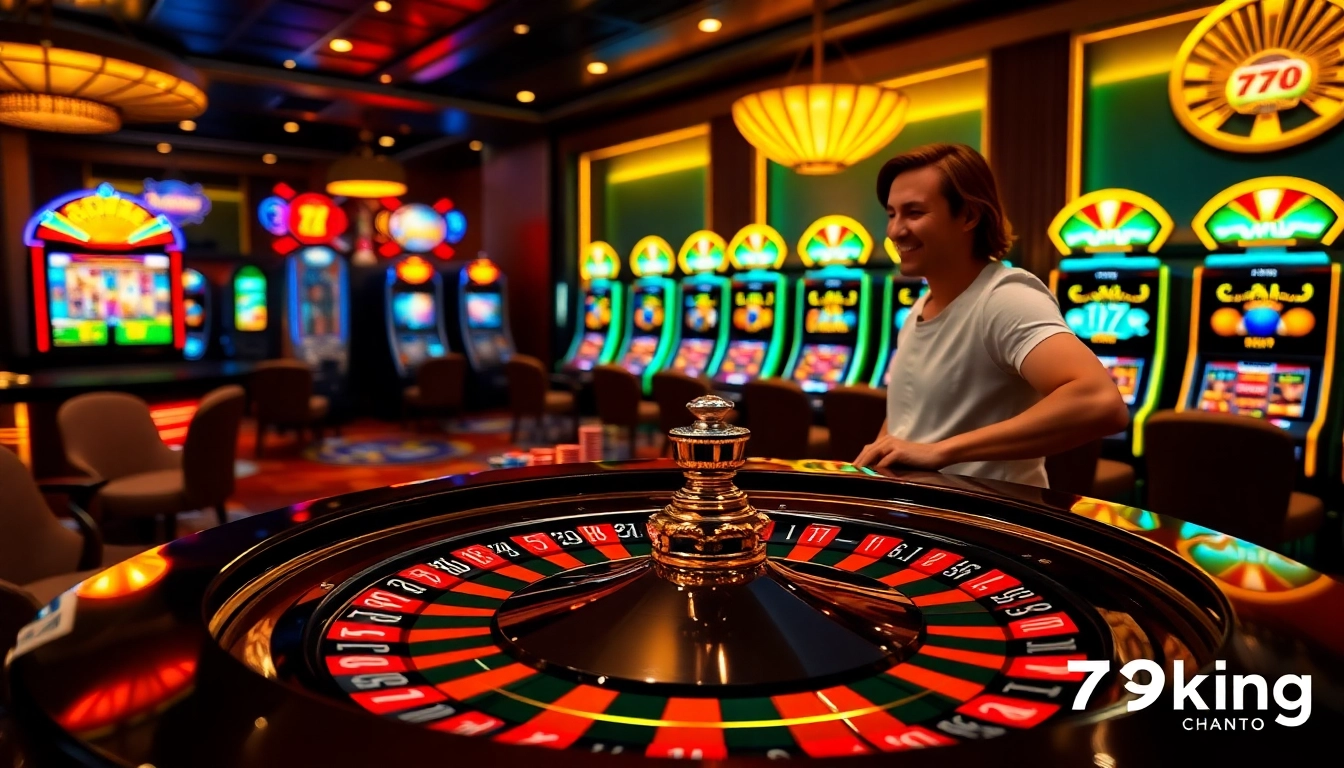 Experience the thrill of gambling at 79king's luxurious casino with roulette, cards, and vibrant slots.