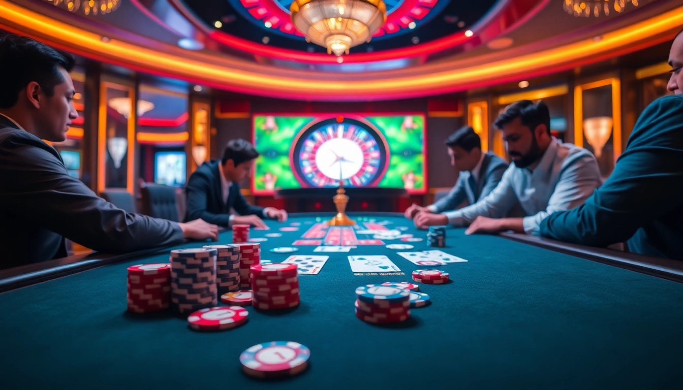 Experience high-stakes poker action at 88i, where vibrant chips and cards create thrilling gameplay.