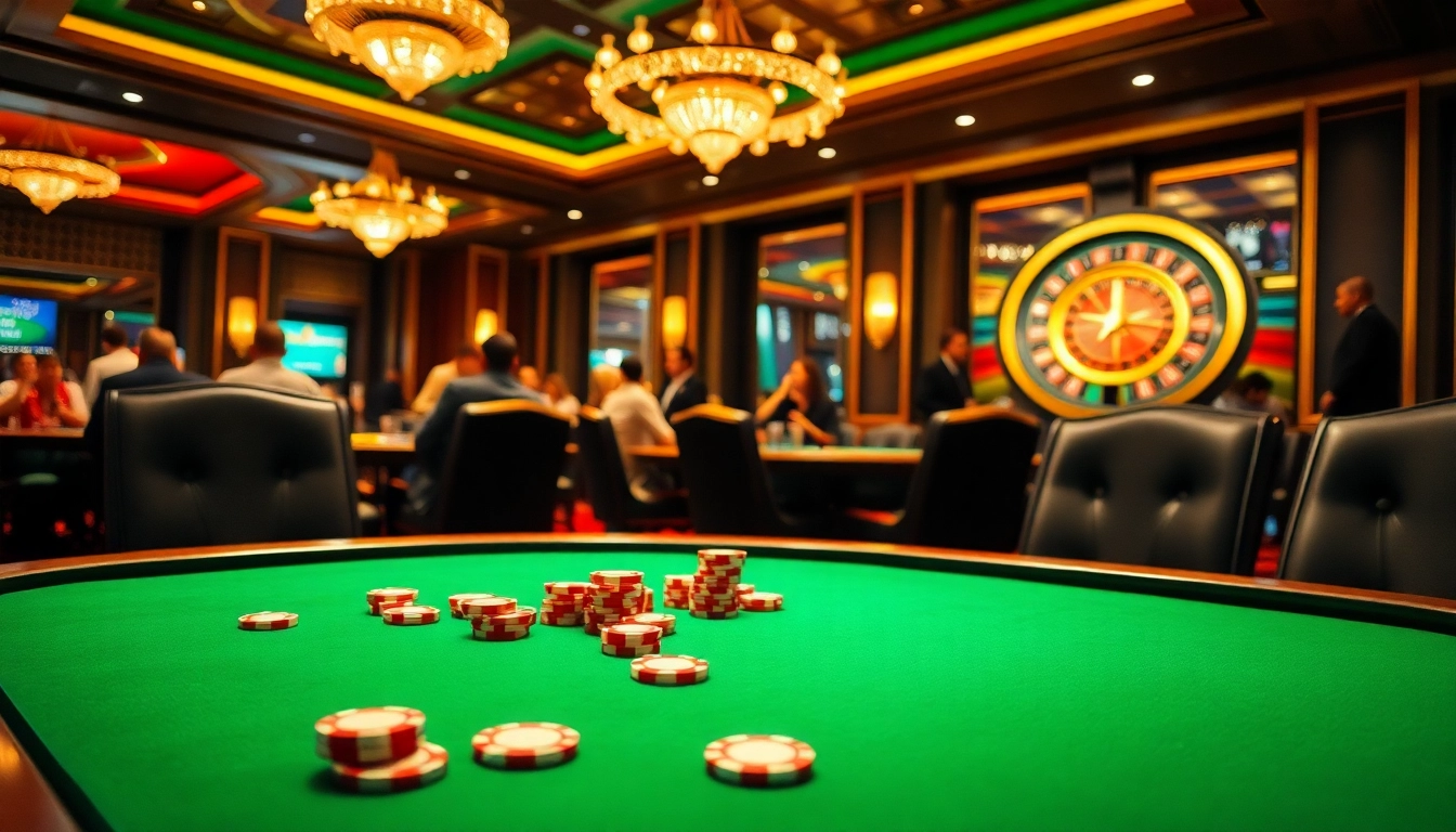 Gambling excitement at go88 com with vibrant poker chips and roulette wheel.