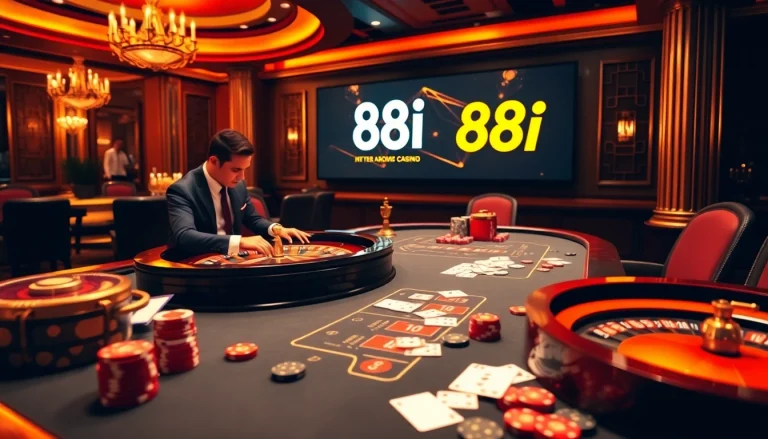 Players engaged in thrilling games at 88i's luxurious online casino setup.